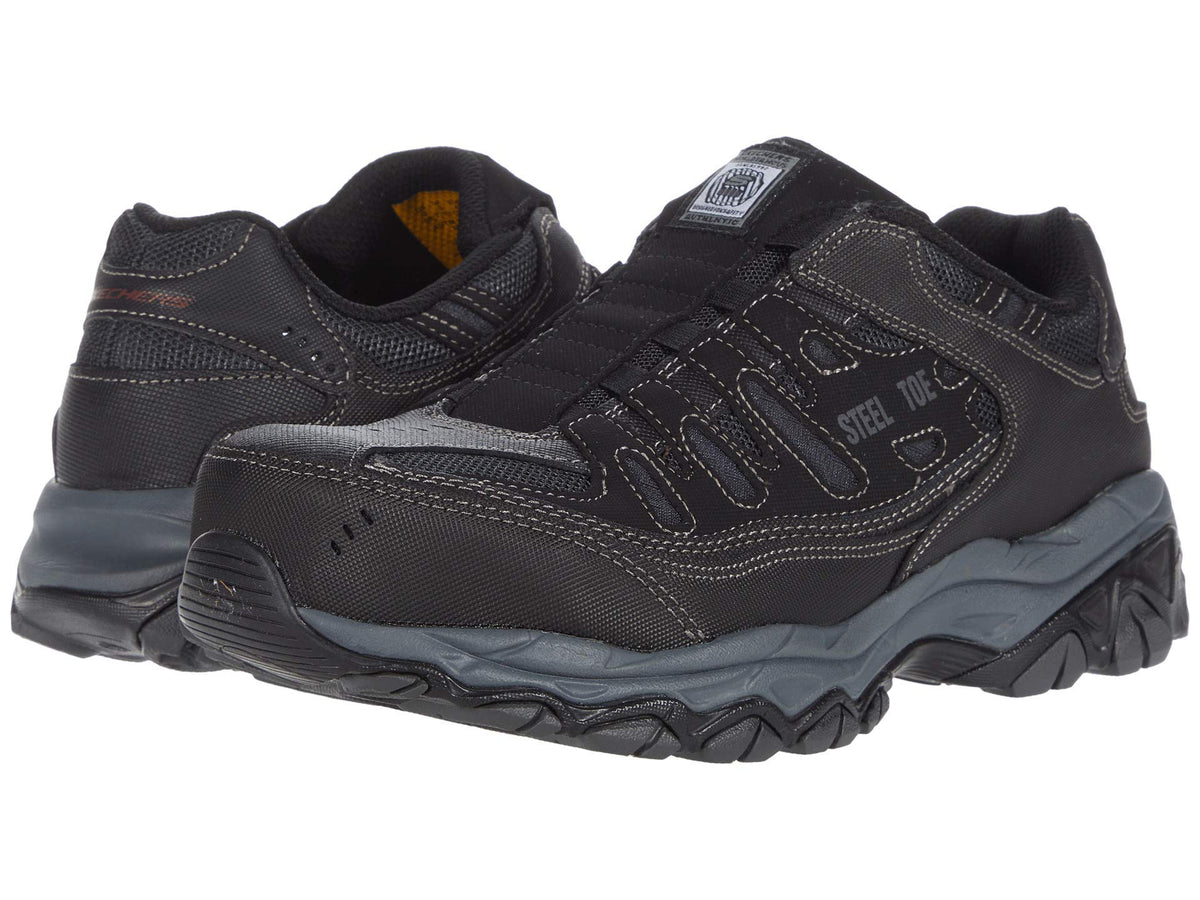 Skechers Mens Cankton Ebbitt Construction Shoe, Black , 7
