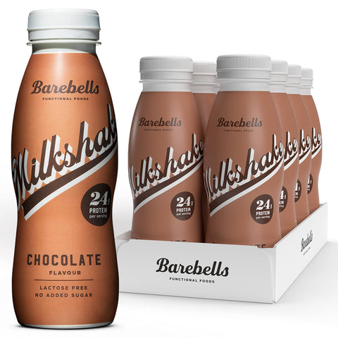 Barebells Protein Shakes | High Protein Low Carb Shakes | Post Workout Milkshake Drinks | No Added Sugar, Gluten Free, Lactose-Free Protein Shake | 24g Protein | RTD | 8x330ml | Chocolate Flavour