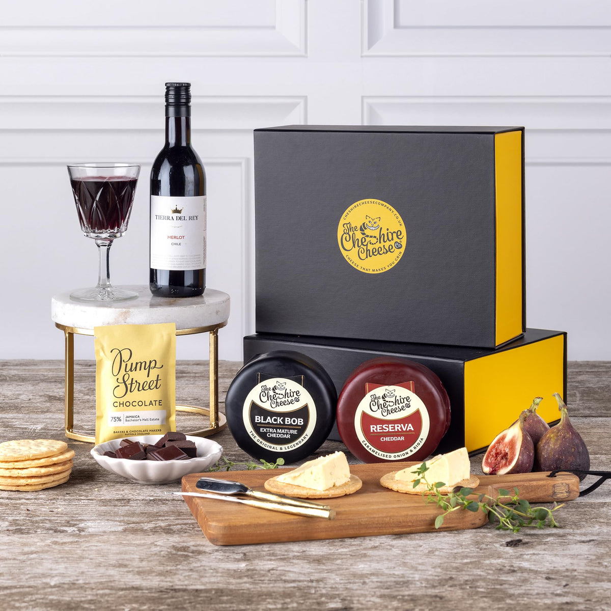Indulgent Cheese, Wine and Chocolate Gift Set | Cheese & Chocolate Gift Hamper from the Cheshire Cheese Company