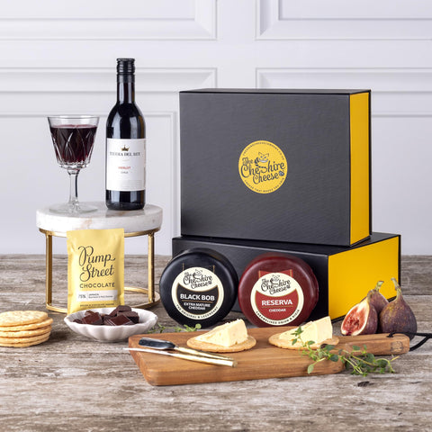 Indulgent Cheese, Wine and Chocolate Gift Set | Cheese & Chocolate Gift Hamper from the Cheshire Cheese Company