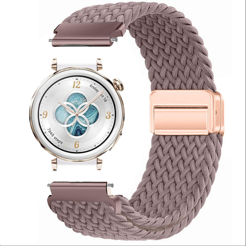 GIOPUEY Strap Compatible with Huawei Watch GT 5 41mm, Flexible Nylon Braided Strap, Strap Replacement [Unisex] - Purple
