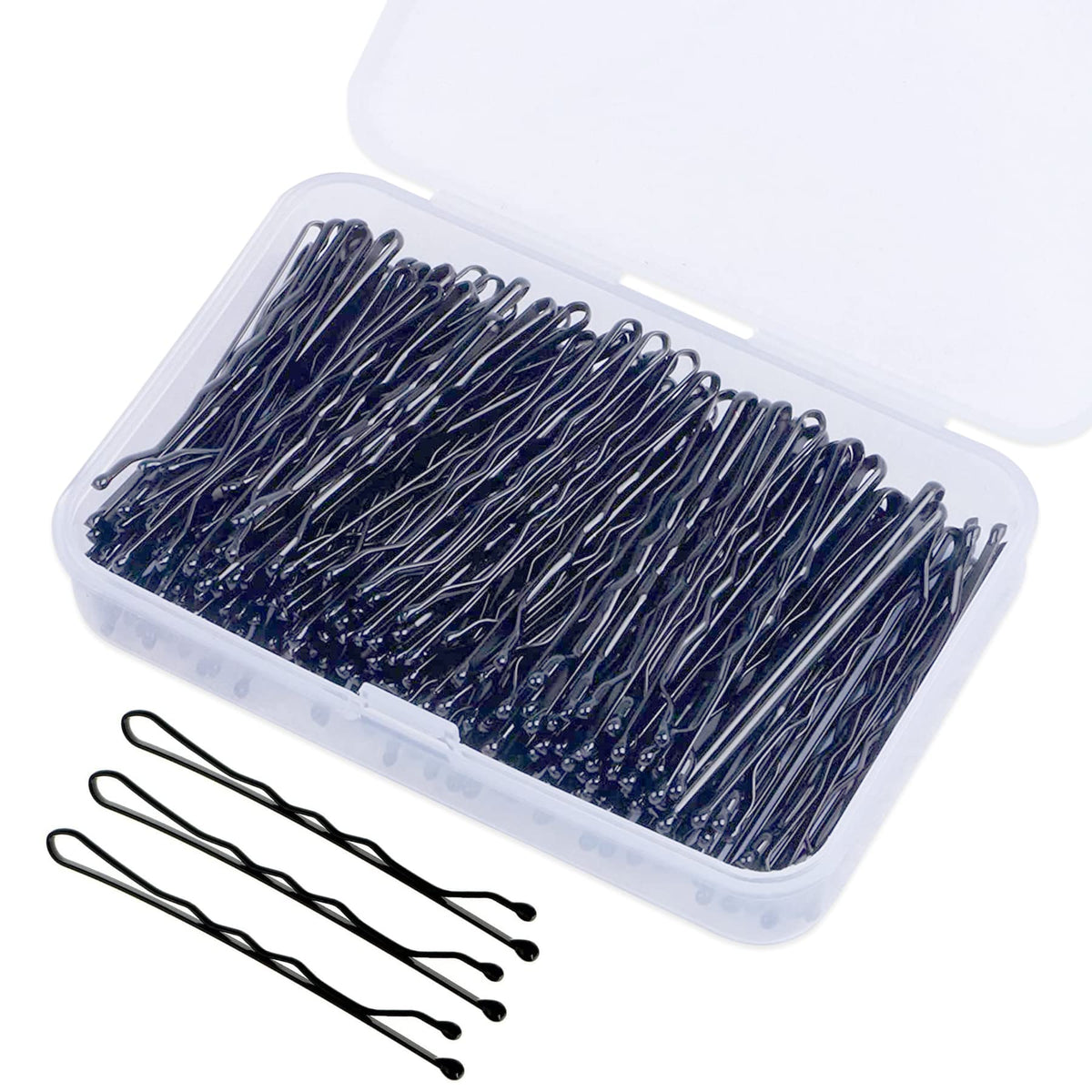 Black Hair Pins 100 Pcs Black Bobby Pins Black Hair Grips Kirby Grips Hair Pins for Buns, Bun Pins with Box Great Hair Grips for Thick Hair grips black Pins Hair Accessories(5.5cm)ÃƒÆ’Ã†â€™Ãƒâ€šÃ‚Â¢ÃƒÆ’Ã‚Â¢ÃƒÂ¢Ã¢â€šÂ¬Ã…Â¡Ãƒâ€šÃ‚Â¬ÃƒÆ’Ã¢â‚¬Å¡Ãƒâ€šÃ‚Â¦