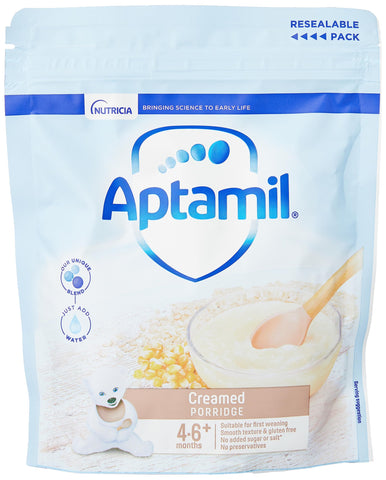 Aptamil Creamed Porridge Baby Food Cereal, 4-6+ Months, 125g (Pack of 5)