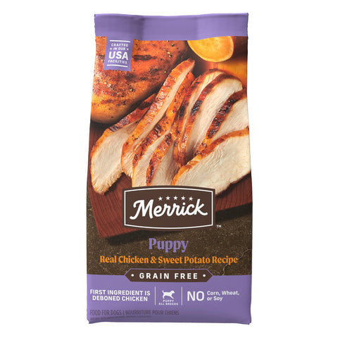 Merrick Premium Grain Free Dry Puppy Food, Wholesome And Natural Kibble With Real Chicken and Sweet Potato - 22.0 lb. Bag
