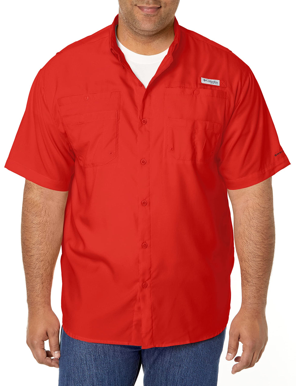 Columbia Men's Standard Tamiami II SS Shirt, Red Spark, X-Small