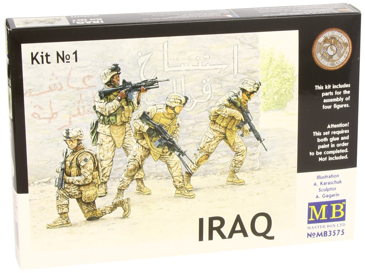 Masterbox 1:35 Scale Iraq Events, Kit 1 US Marines Assembly Parts, 13 x 13 x 38 millimetres