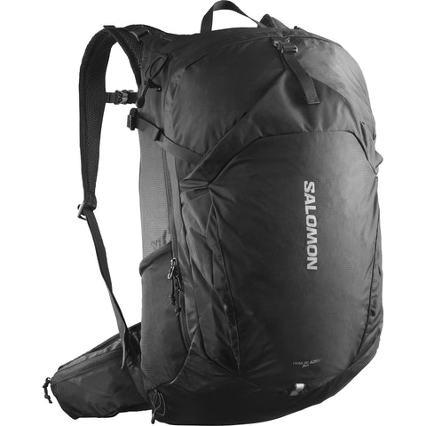 Salomon Trailblazer 30 Unisex Hiking Backpack, 30L Versatility, Easy to Use, and Comfort and Lightweight, Black