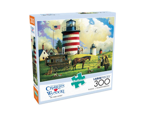 Buffalo Games - Charles Wysocki - The Three Sisters - 300 LARGE Piece Jigsaw Puzzle