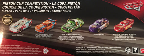 Disney Pixar Cars 3 Piston Cup Competition Exclusive 5-Pack (Includes 2 Next Gen Racers)