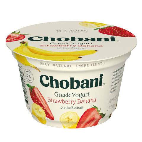 ChobaniÃ‚Â® Non-Fat Greek Yogurt Strawberry Banana on the Bottom 5.3oz