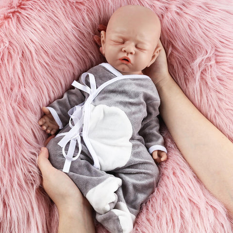 Vollence 12 inch Soft Realistic Newborn Silicone Dolls - Ideal for Collectors & Baby Gifts. Not Vinyl Dolls. Also Children's Christmas & Birthday Gifts - Boy
