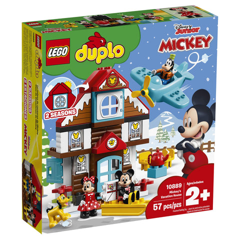 LEGO DUPLO Disney Mickey's Vacation House 10889 Toy House Building Set for Toddlers with Minnie Mouse, Goofy, Pluto and Mickey Mouse Figures (57 Pieces)
