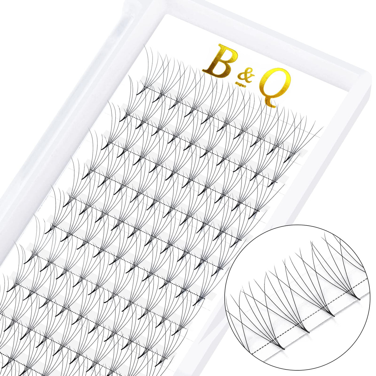 Premade Fans Eyelash Extensions 5D-D-0.07-15 Premade Volume Eyelash Extensions Pointed Base Fans 0.07 Premade Volume Fans C D Curl (5D-D-0.07,15 mm)