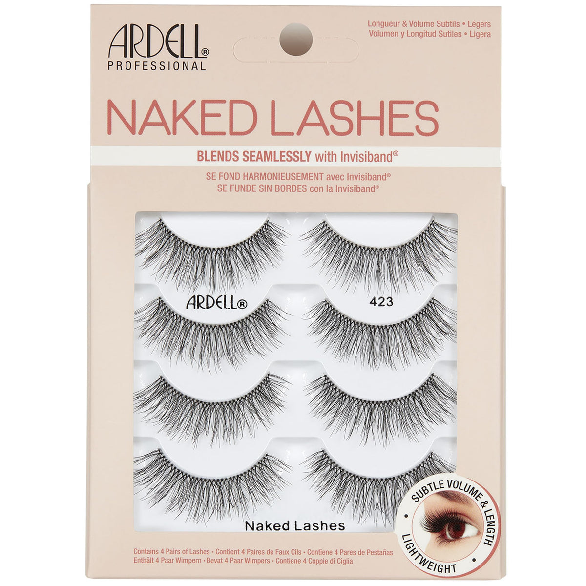 Ardell Naked Lashes 423, 4 Pairs, 1-Pack