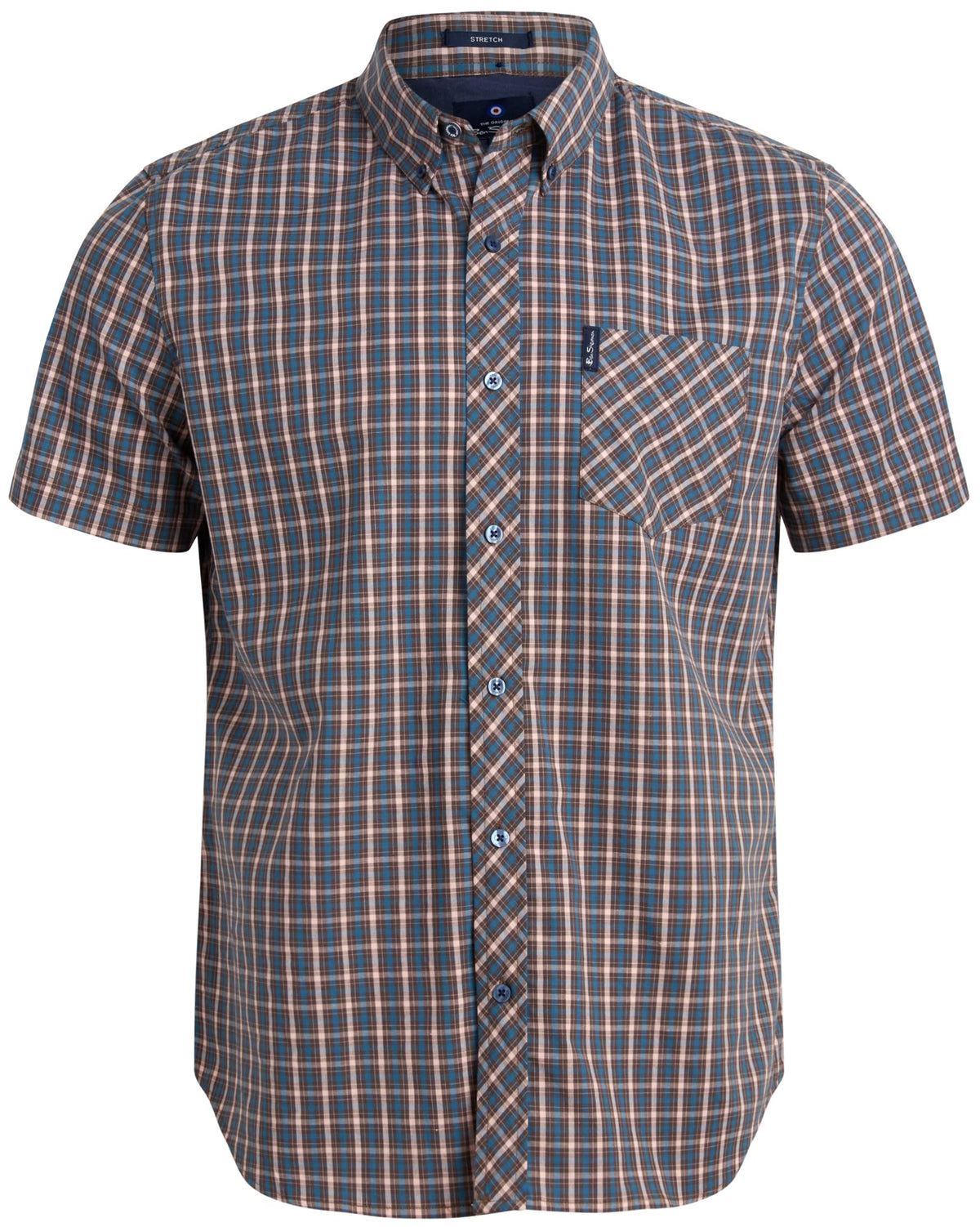 Ben Sherman Men's Linen Shirt - Classic Fit Short Sleeve Button Down Woven Linen Shirt (S-XL), Size Small, Wedgewood