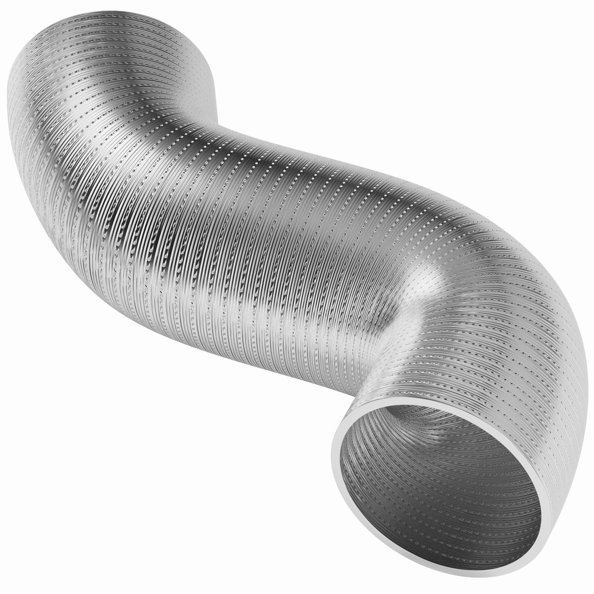 76mm (3") ID Aluminium Flexible Air Duct for Cooker Hood, Air Conditioner, Extractor Fan, Tumble Dryer - 2m / 6.5ft Semi-Rigid Exhaust Hose - Ventilation Ducting