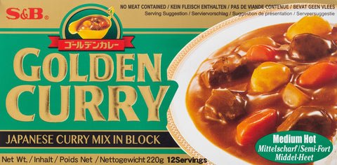 SB Golden Curry Medium Hot 220 g (Pack of 2)