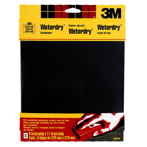 3M 400 Wet-Or-Dry Sandpaper 5Pk