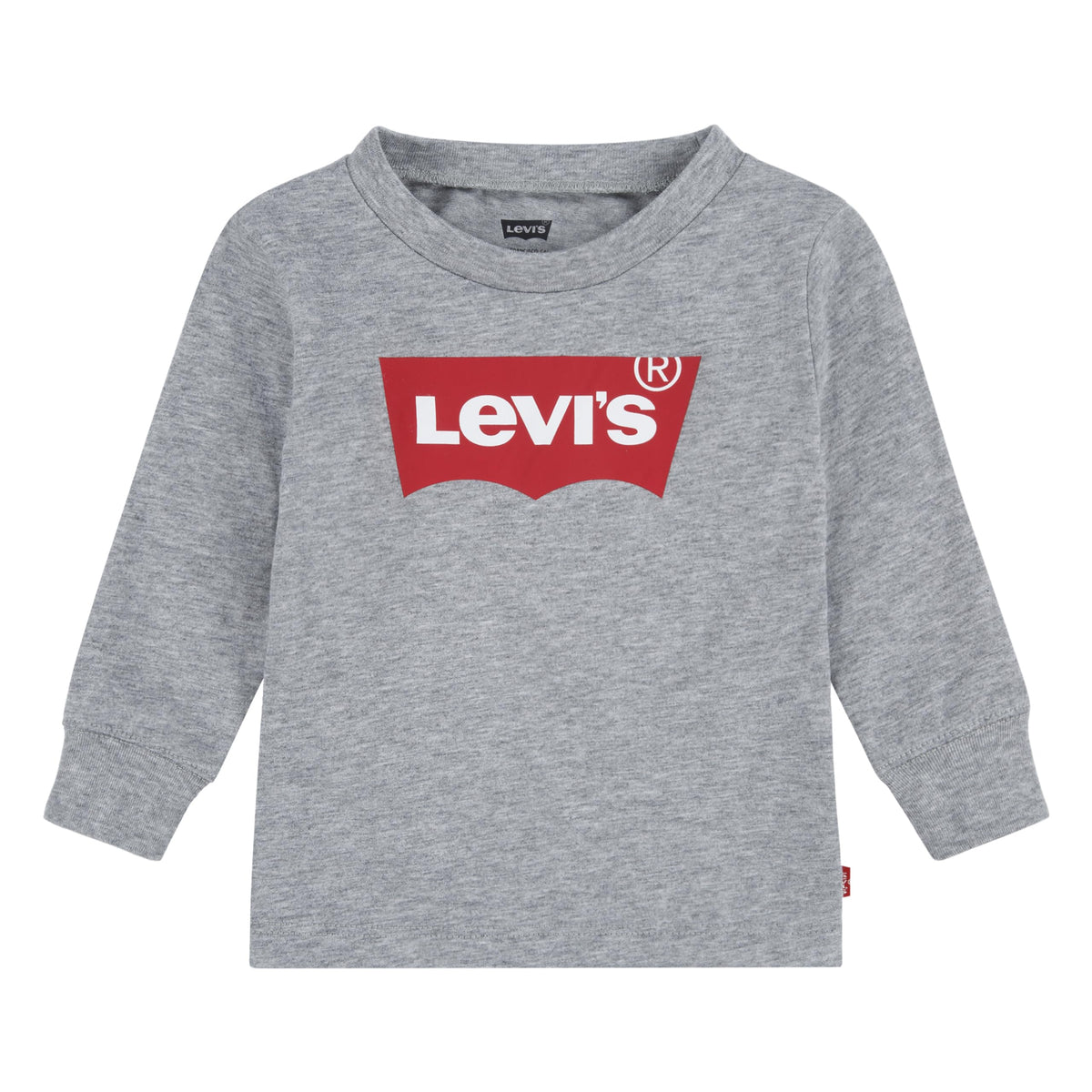 Levi's Kids l/s Batwing Tee Baby Boys, Grey Heather, 3 Years