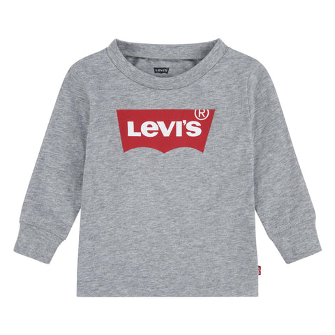 Levi's Kids l/s Batwing Tee Baby Boys, Grey Heather, 3 Years