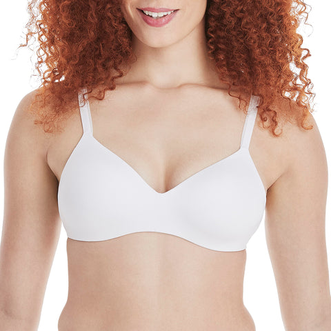 Hanes Women's Ultimate T-Shirt Soft Foam Wirefree, White, 36D