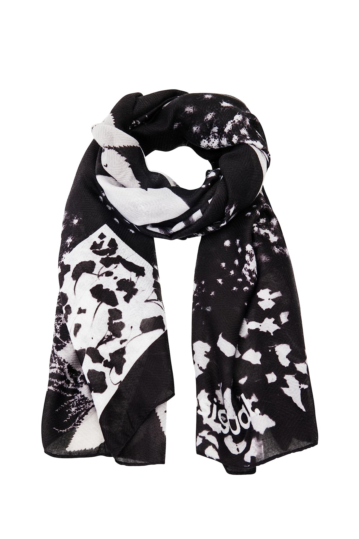 Desigual Women's Fou_Floral BW Rectangle, Black, One Size