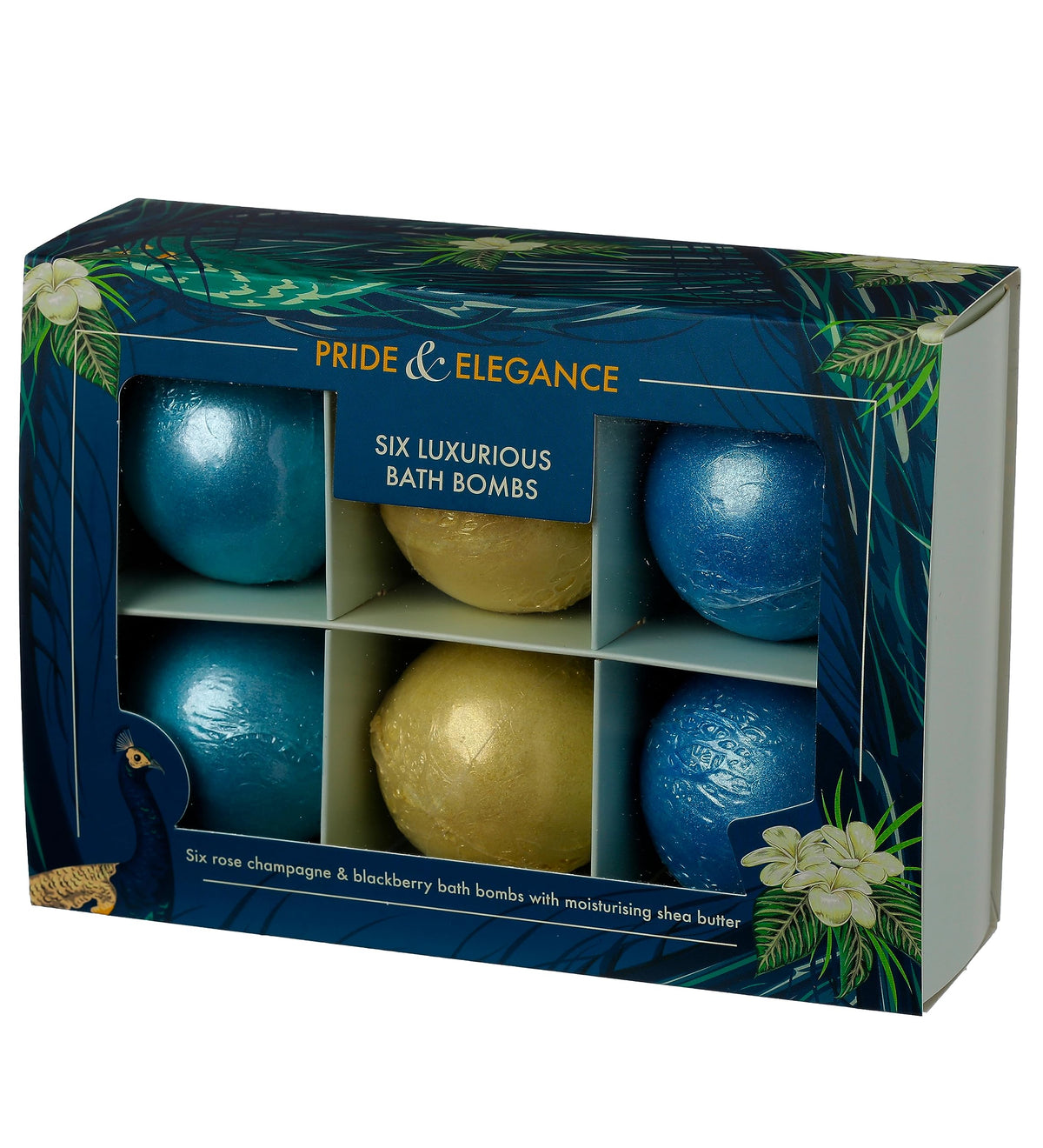 Puckator Set of 6 Pride & Elegance Luxury Mini Bath Bombs with Shea Butter - Birthday Gifts for Mum or Her Gifts for Girls - Bath Bomb for Women Spiritual Self Care Gifts for Women Bath Accessories