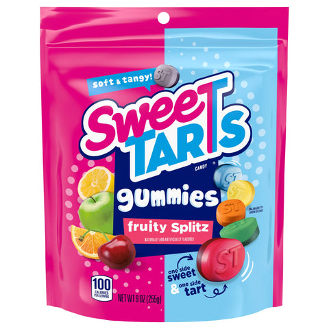 SweeTARTS Gummy Fruity Splitz,Candy, 9 ounce Bag