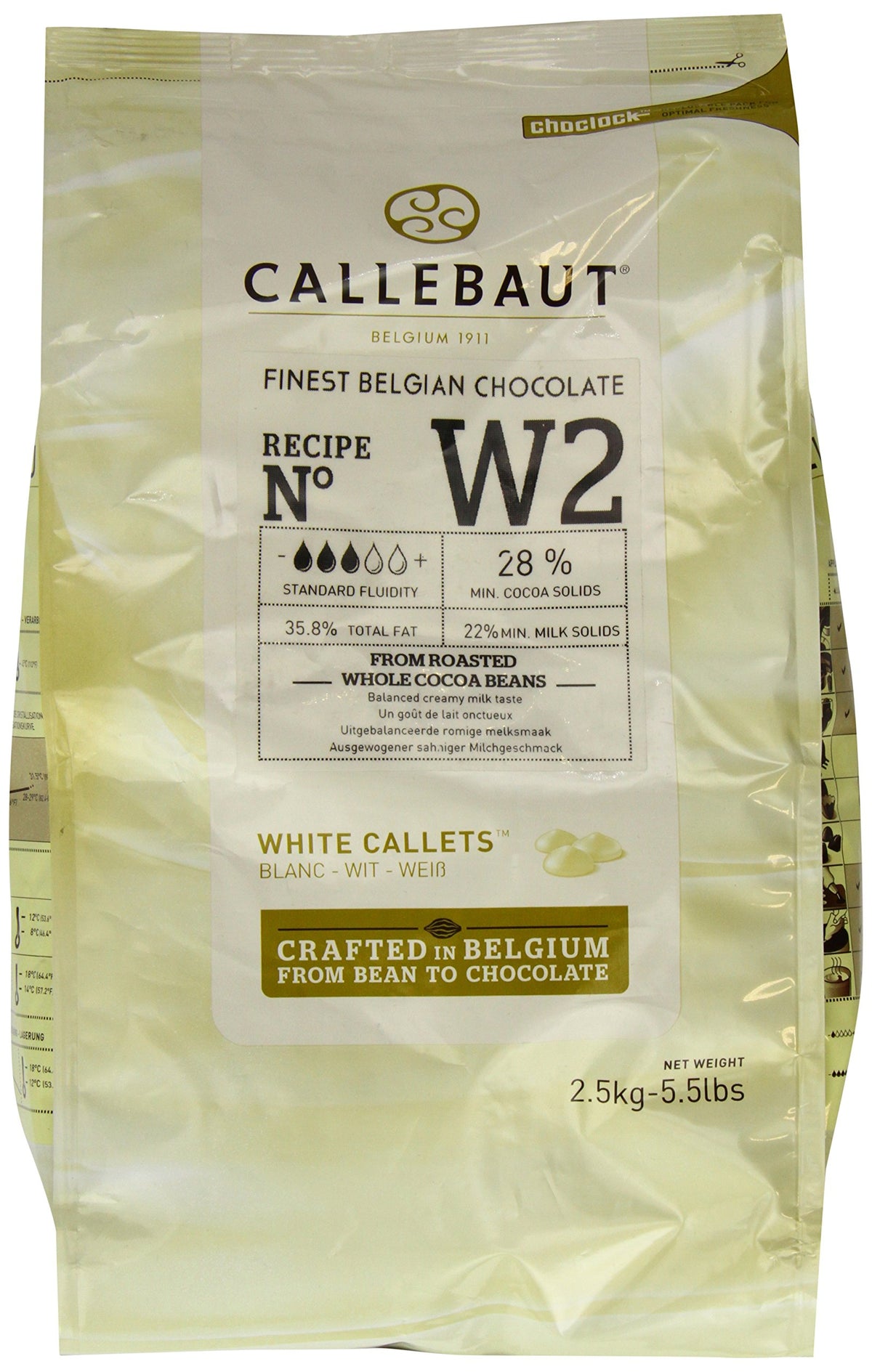Callebaut White Chocolate Callets 2.5 kg