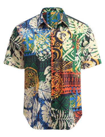 COOFANDY Men's Hawaiian Beach Shirt Short Sleeve Casual Button Down Resort Shirt