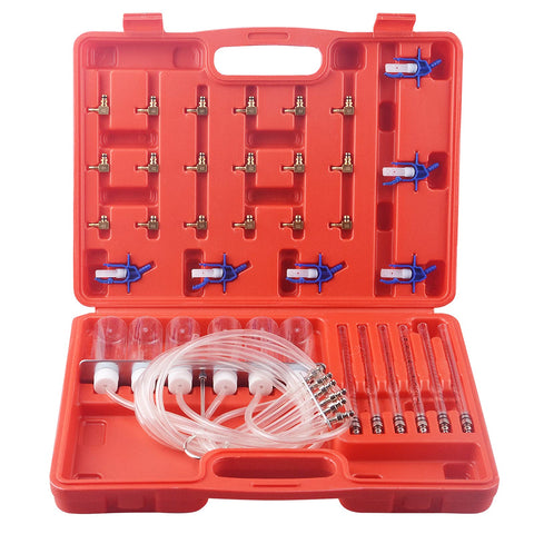6 Cylinder Diesel Injector Flow Meter Adaptor Set Common Rail Leak Off Tester