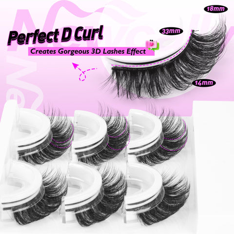 Self Adhesive Eyelashes Wispy Faux Mink False Lashes Natural Look No Glue Needed Reusable Self Adhesive Lashes Cat Eye Fluffy Eyelashes with Tweezers by Newcally