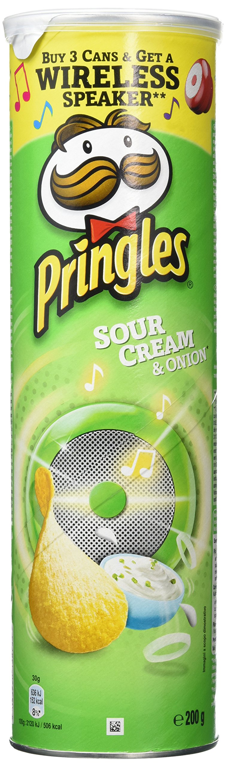 Pringles Sour Cream & Onion Crisps, 200g (Pack of 6)