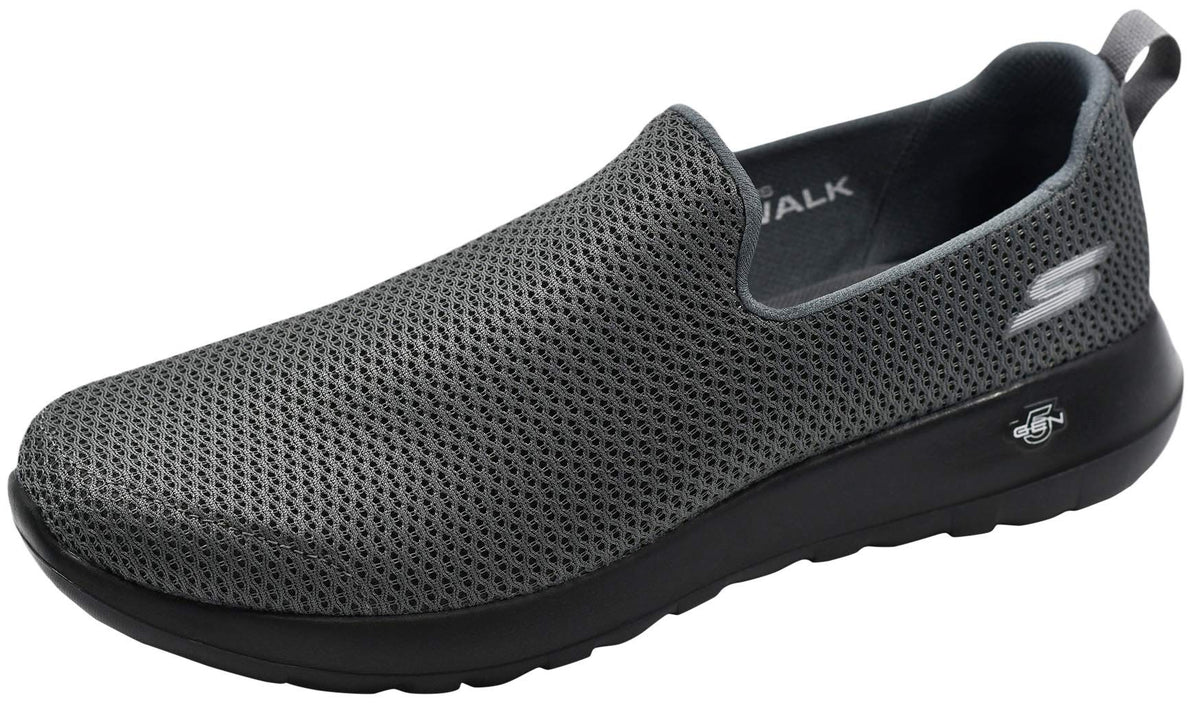 Skechers Men's Go Max-Athletic Air Mesh Slip on Walking Shoe, Charcoal/Black, 9