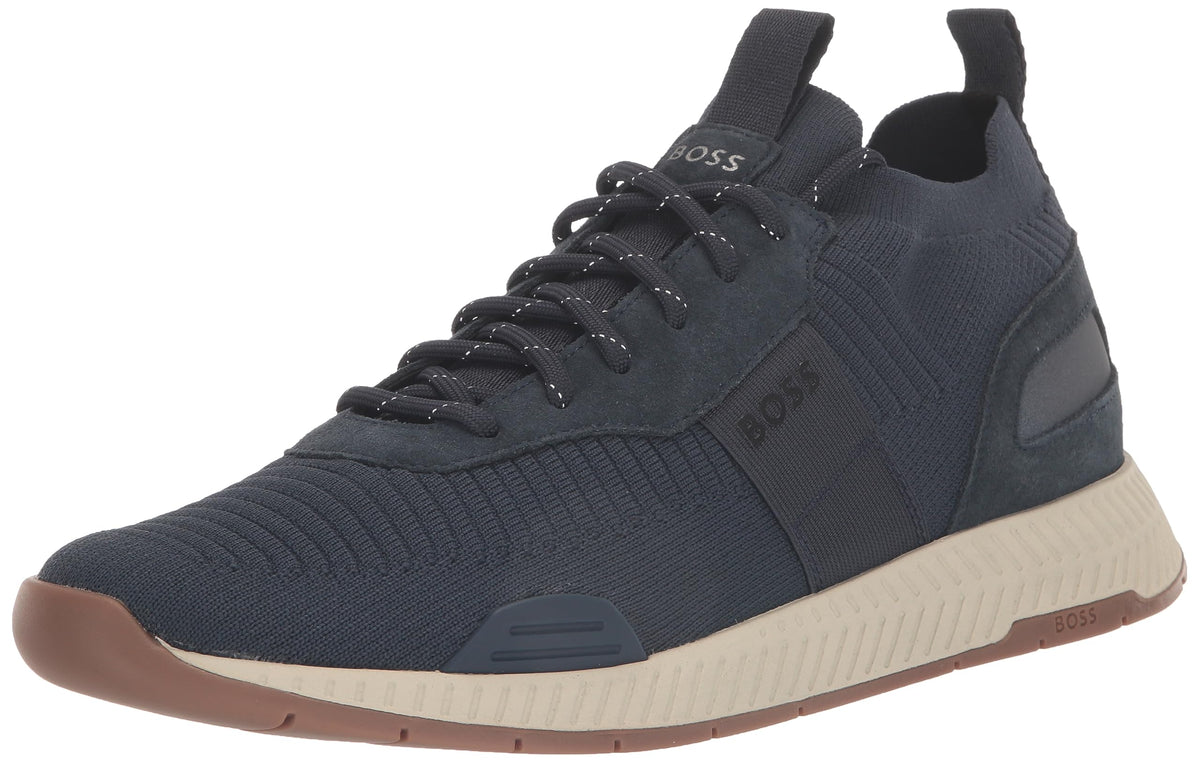 BOSS Structured Knit Sock Running Sneaker