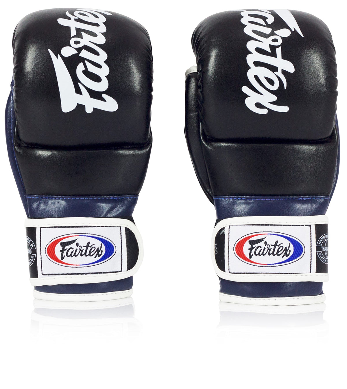 Fairtex FGV18 Muay Thai Boxing Gloves for Men, Women & Kids| MMA Gloves for Martial Arts|Made from Premium Quality Leather, Light Weight & Shock Absorbent Boxing Gloves-XLarge, Black/Blue