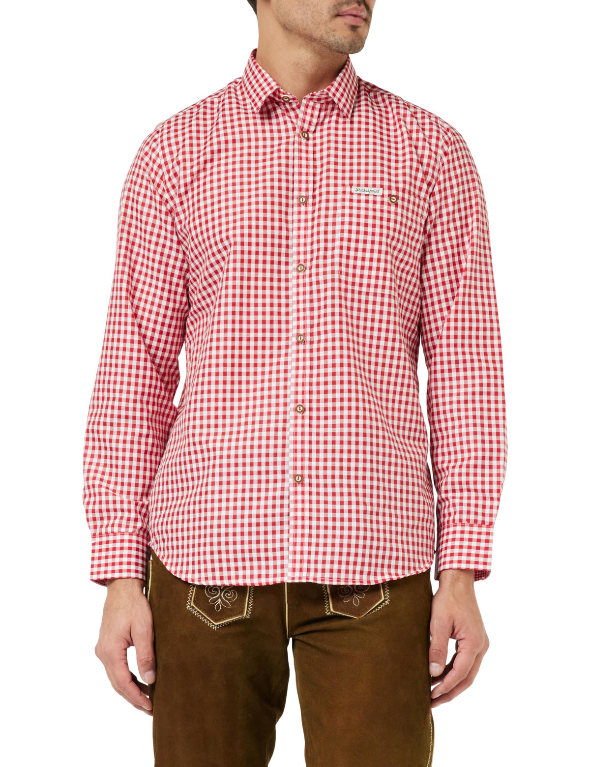 Stockerpoint Men's Campos3 Trachtenhemden, Red (Red), XXL