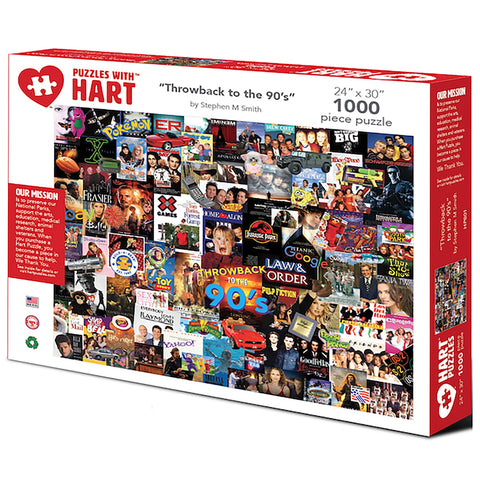 Hart Puzzles Jigsaw Puzzle 1000 Piece 24' x 30' X-Large Throwback 90's by Steve Smith