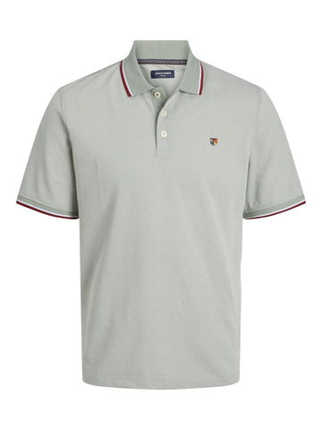 JACK & JONES Men's Jprbluwin Polo Ss Noos Shirt, Lily pad, L
