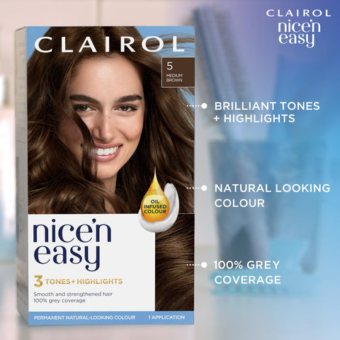 Clairol Nice'n Easy CrÃƒÆ’Ã†â€™Ãƒâ€šÃ‚Â¨me, Natural Looking Oil Infused Permanent Hair Dye, 7CB Cool Beige Blonde, New Name Same Shade