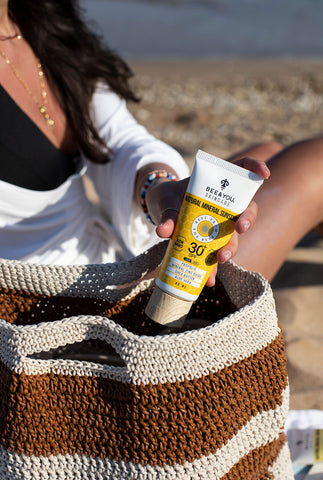 BEE and You SPF 50 Sunscreen, UV protection, Clear, Sensitive, Acne-Prone Skin, Mineral-Based Zinc Oxide, Propolis Extract, Shea Butter, Aloe Vera, 100% Natural, Hypoallergenic, 1.35 oz