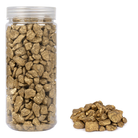 N Heku 30336-24 Decorative Stones Gold 750 g in Resealable Tin