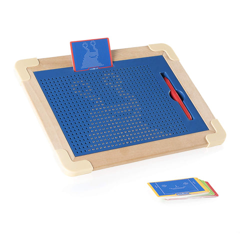 Guidecraft Magna Tablet Deluxe with 10 Double-sided Design Cards - Tracing Board for Kids, Preschool STEM Learning & Educational Toy