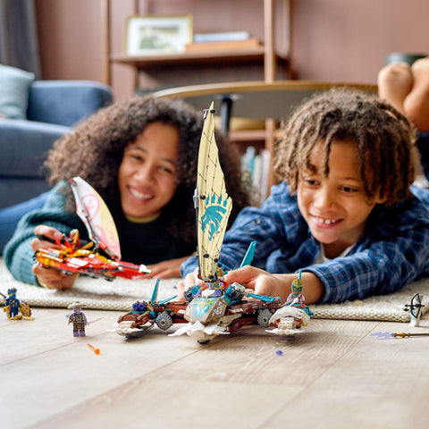 LEGO NINJAGO Catamaran Sea Battle 71748 Building Kit; Ninja Playset Featuring Catamaran Toys and NINJAGO Kai, Jay and Zane; Best Gift for Kids Who Love Creative Play, New 2021 (780 Pieces)