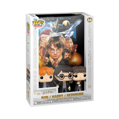 Funko Pop! Movie Poster: WB 100 - Harry Potter and The Sorcerer's Stone, Ron, Harry, Hermione