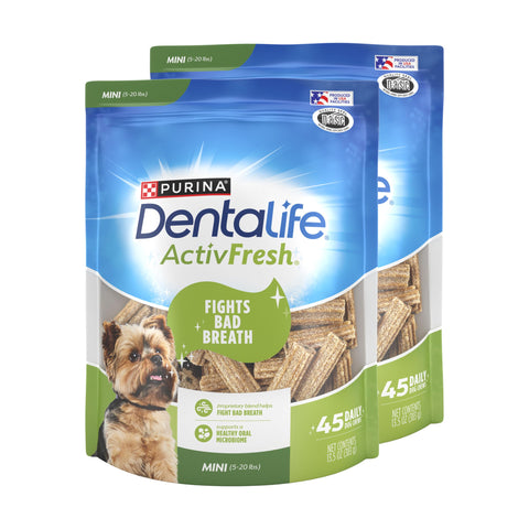 Dentalife DentaLife ActivFresh Daily Oral Care Mini Dog Chews - (2) 45 ct. Pouches