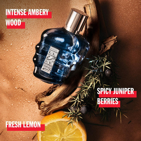 Diesel Sound of the Brave 2 PC Fragrance Gift Set for Men - 1.7 Fl Oz Eau de Toilette Spray & 3.4 Fl Oz Shower Gel - Notes of Bison Grass Accord, Amber Woods & Juniper Essence