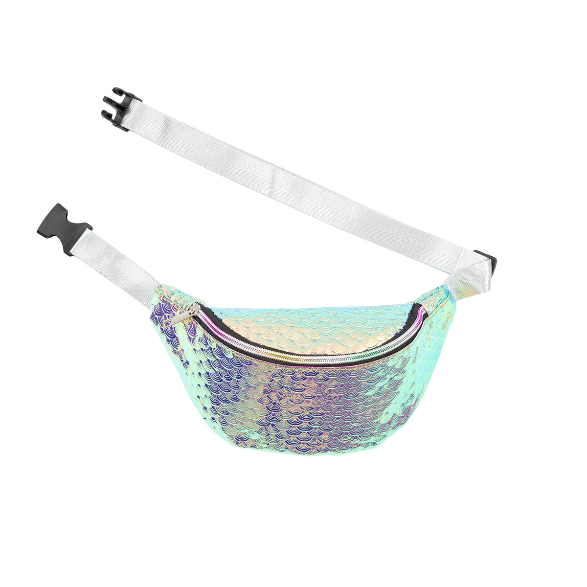 Shell Design Holographic Fanny Pack Bum Bag Fanny Pack Travel Pouch Belt 1980s