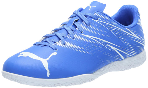 PUMA Men's Attacanto Indoor Trainer Soccer Shoe Sneaker, Bluemazing White, 8.5