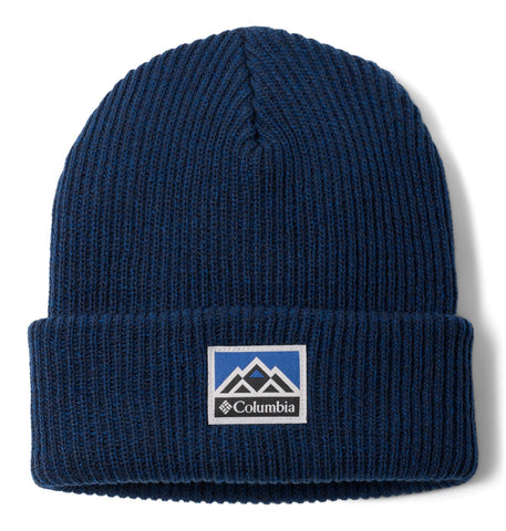 Columbia Whirlibird Cuffed Beanie, Collegiate Navy/Mtn Blue Marled/Mountains, One size